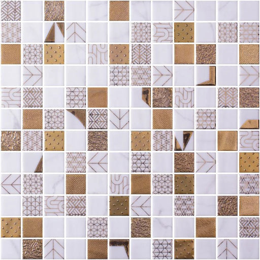 Onix from Spain Rif Lite Alexandria 12.25x12.25 Glass Mosaic