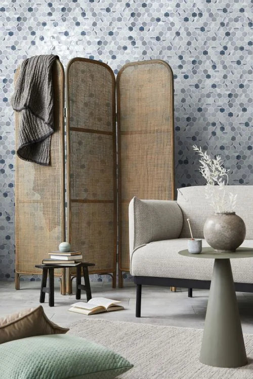 Onix from Spain Vanguard Hex XL Bluish Grey Hexagon Mosaic