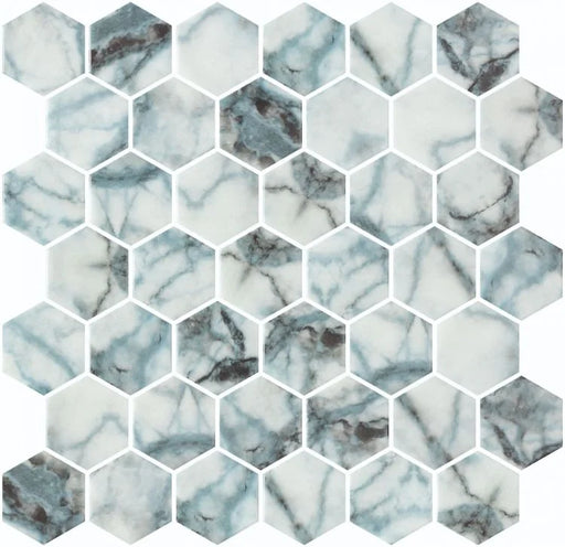Onix from Spain Vanguard Hex XL Azul Hexagon Mosaic