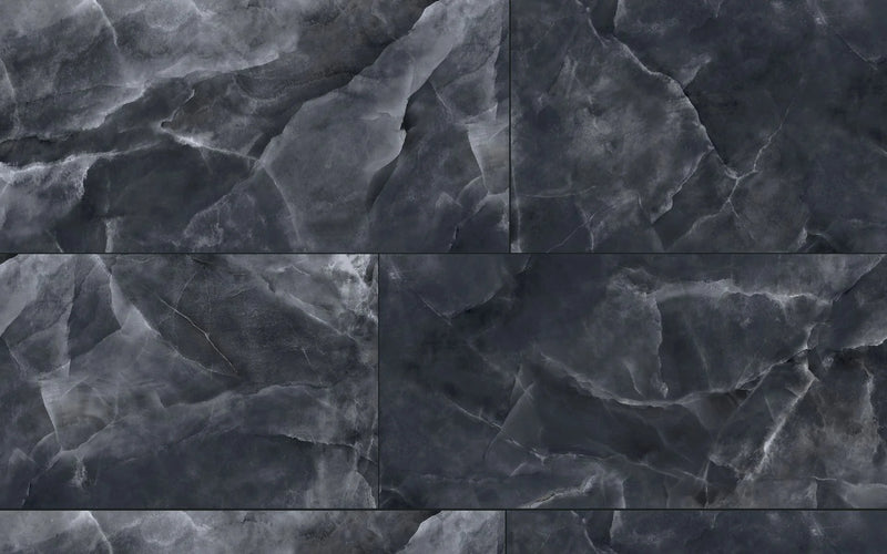 Onyx Collection Black 24x48 Polished Porcelain Tile