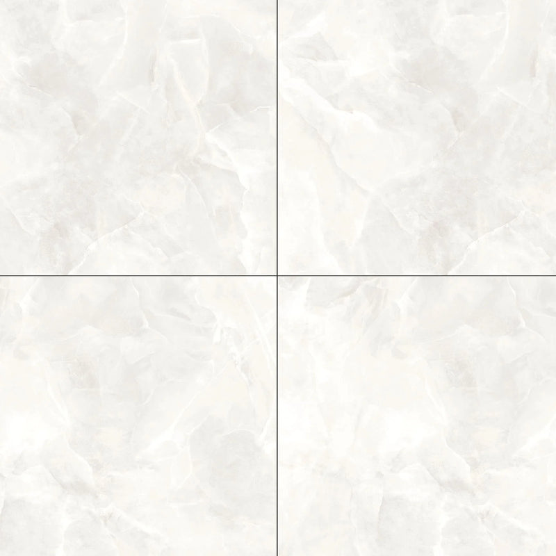 Onyx Collection White 48x48 Polished Porcelain Tile
