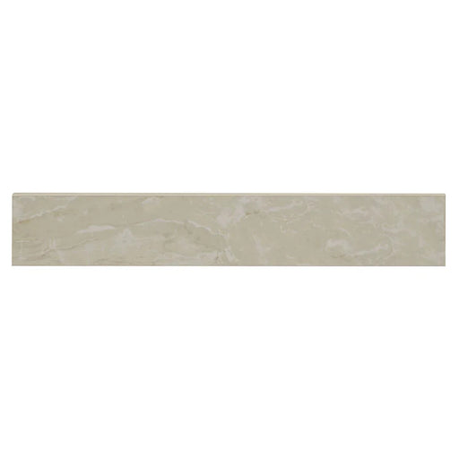 Onyx Ivory 3x18 Matte Bullnose Porcelain Marble Look Trim