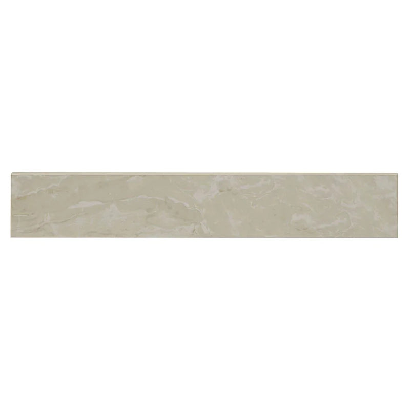 Onyx Ivory 3x18 Bullnose Polished Porcelain Marble Look Trim