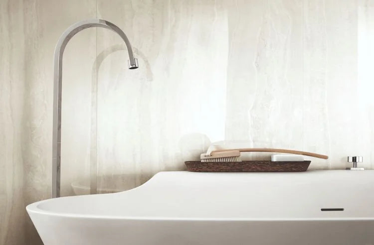 Onyx of Cerim White 24x48 Polished Onyx Look Porcelain Tile