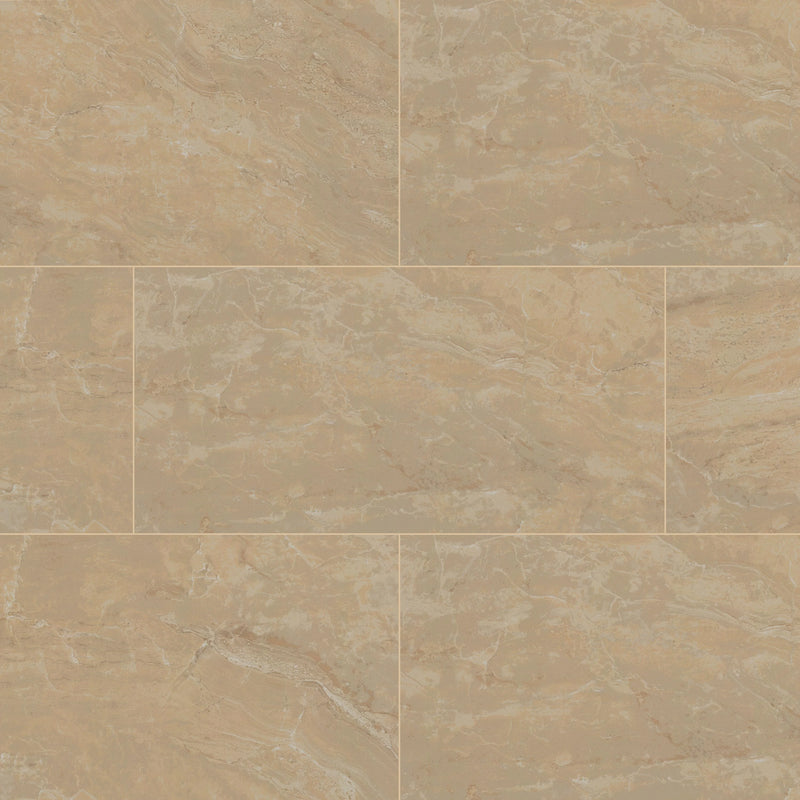 Onyx Sand 12x24 Polished Porcelain Marble Look Floor Tile