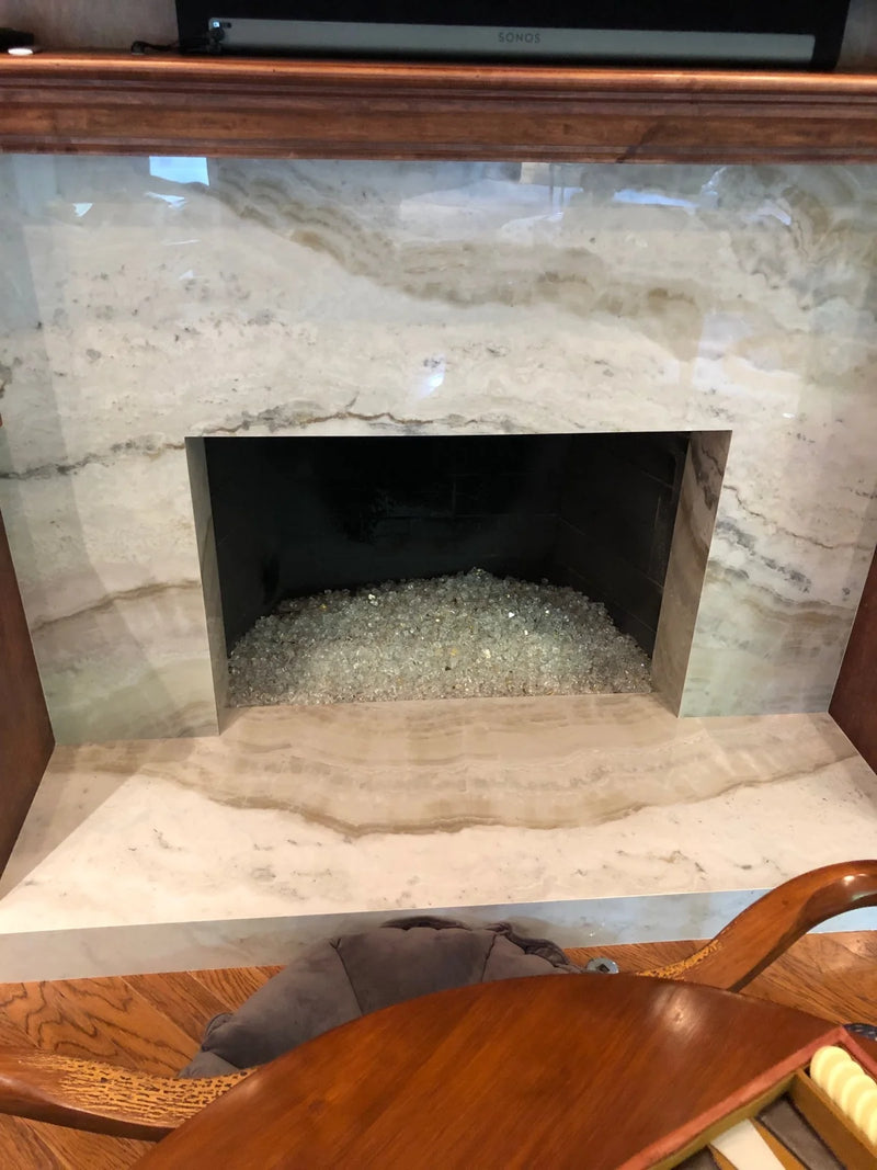 Onyx White 48x96 Polished Porcelain Slab