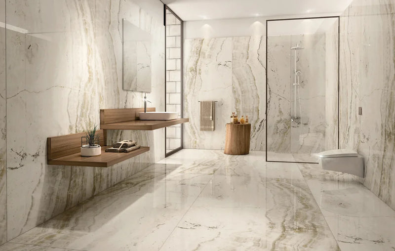 Onyx White 48x96 Polished Porcelain Slab