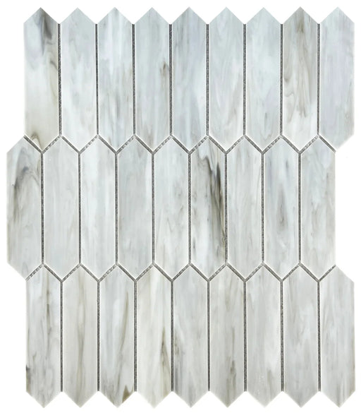 Opal White Rectangle 11 3/4" x 11 3/4" Glass Mosaic Sheet