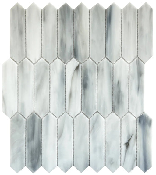 Opal White Rectangle 11 3/4" x 11 3/4" Glass Mosaic Sheet