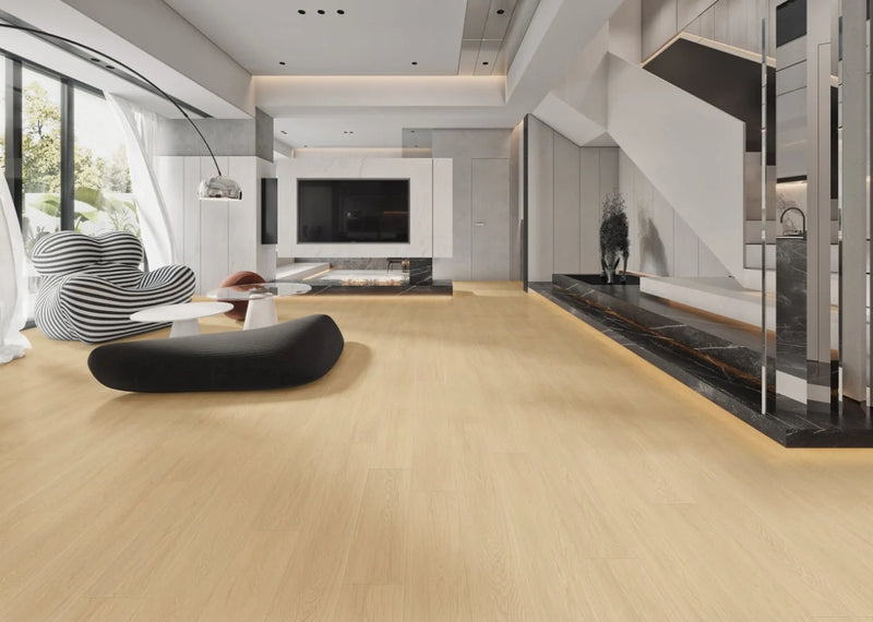 Opus Marbella Beige 9x60 EIR Painted Bevel 20mil WPC Vinyl Flooring