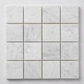 Oriental White (Asian Statuary) Marble 1x1 Honed Mosaic close-up