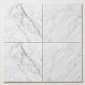 Oriental White (Asian Statuary) Marble 18x18 Honed Tile close-up