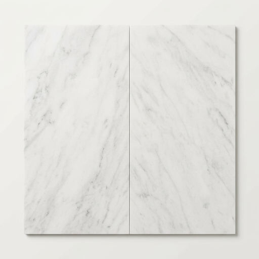 Oriental White (Asian Statuary) Marble 18x36 Honed Tile close-up