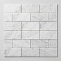 Oriental White (Asian Statuary) Marble 3x6 Honed Tile close-up