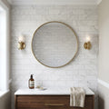 Oriental White (Asian Statuary) Marble 3x6 Honed Tile — Bathroom wall