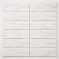 Oriental White (Asian Statuary) Marble 4x12 Honed Tile close-up