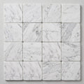Oriental White (Asian Statuary) Marble 4x4 Tumbled Tile close-up