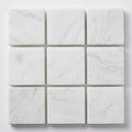 Oriental White (Asian Statuary) Marble 5/8x5/8 Honed Mosaic close-up