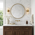Oriental White Marble Tile 12x24 Honed — Bathroom vanity wall