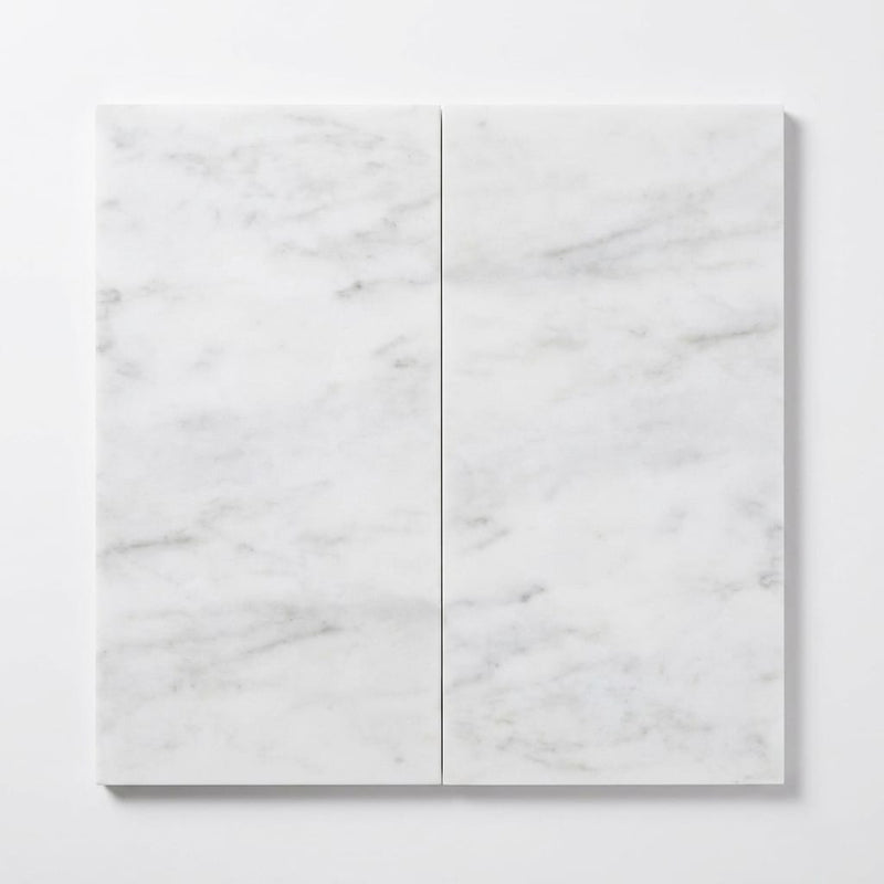 Oriental White Marble Tile 12x24 Honed close-up
