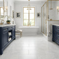 Oriental White Marble Tile 12x24 Honed — Primary Bath floor