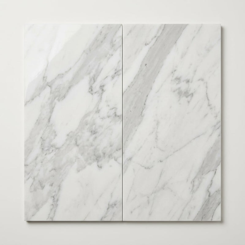 Oriental White Marble Tile 12x24 Polished close-up