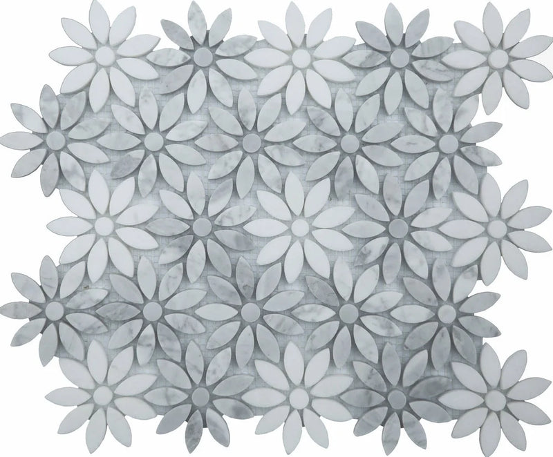 Ornate Stone Flower 11.5x14 Mosaic