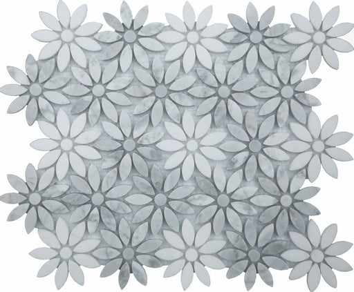 Ornate Stone Flower 11.5x14 Mosaic