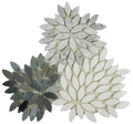 Ornate Stone Flower 11.5x14 Mosaic