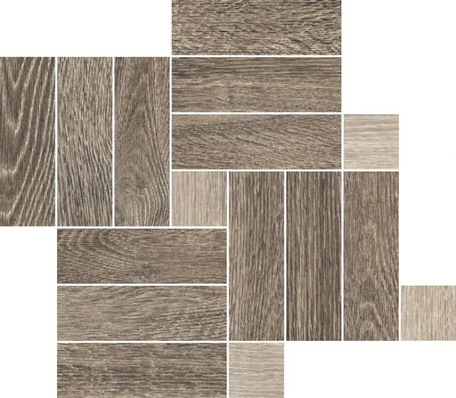 Orto Botanico OB03 Walnut 14x16 Wood Look Porcelain Mosaic