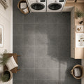 Ostrich Grey 12x12 Honed Quartzite Tile — Laundry Room floor