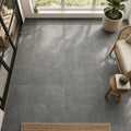 Ostrich Grey 12x12 Honed Quartzite Tile — Sunroom floor