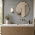 Ostrich Grey 12x24 Honed Quartzite Tile — Bathroom vanity wall