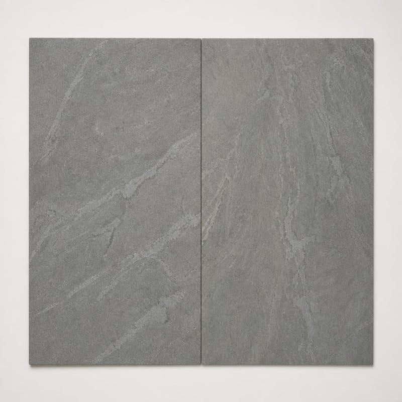 Ostrich Grey 12x24 Honed Quartzite Tile close-up
