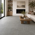 Ostrich Grey 12x24 Honed Quartzite Tile — Living Room floor