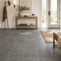 Ostrich Grey 16x16 Gauged Quartzite Tile — Foyer floor