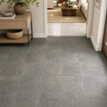 Ostrich Grey 16x16 Gauged Quartzite Tile — Hallway floor