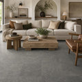 Ostrich Grey 16x16 Gauged Quartzite Tile — Living Room floor