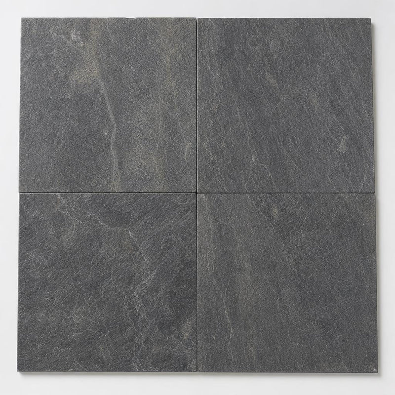 Ostrich Grey 16x16 Honed Quartzite Tile close-up