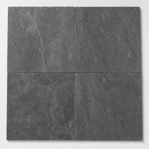 Ostrich Grey 16x16 Honed Quartzite Tile close-up