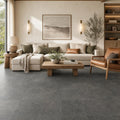 Ostrich Grey 16x16 Honed Quartzite Tile — Living Room floor