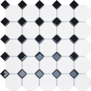 Oxford Black 11.61x11.61 Glass Mosaic