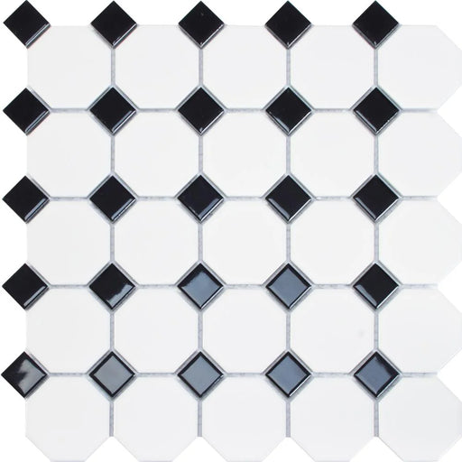 Oxford Black 11.61x11.61 Glass Mosaic