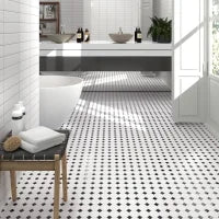 Oxford Black 11.61x11.61 Glass Mosaic