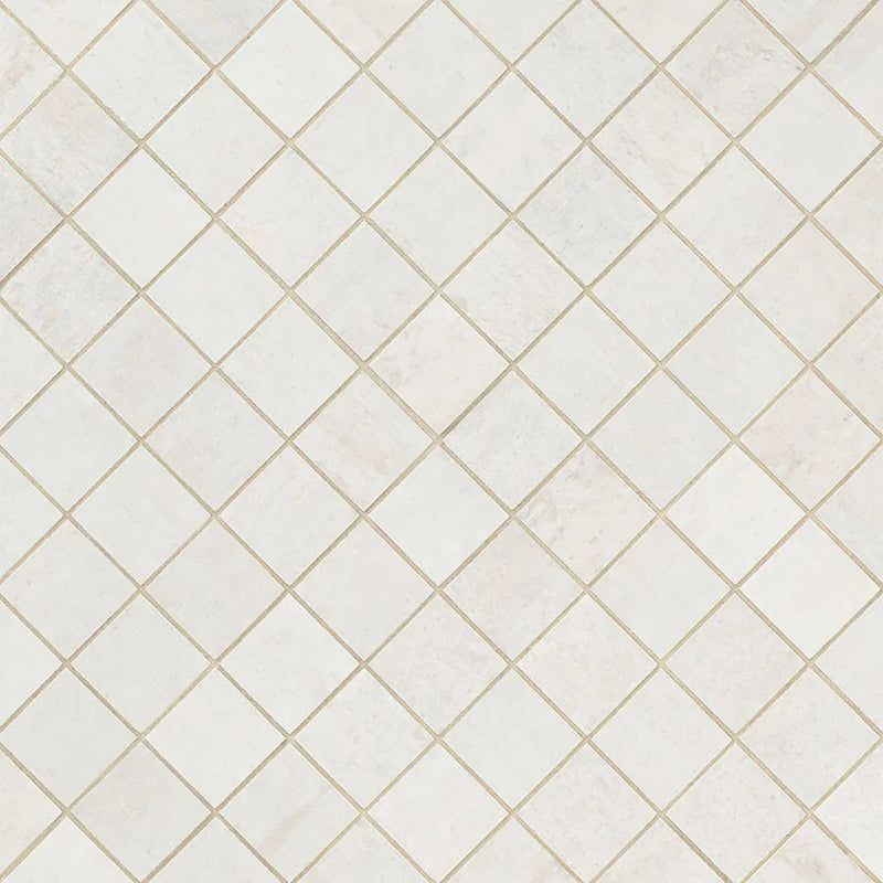 Oxide Blanc 2x2 Matte Porcelain Concrete Look Mosaic Tile