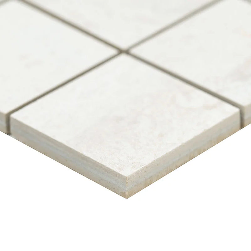 Oxide Blanc 2x2 Matte Porcelain Concrete Look Mosaic Tile