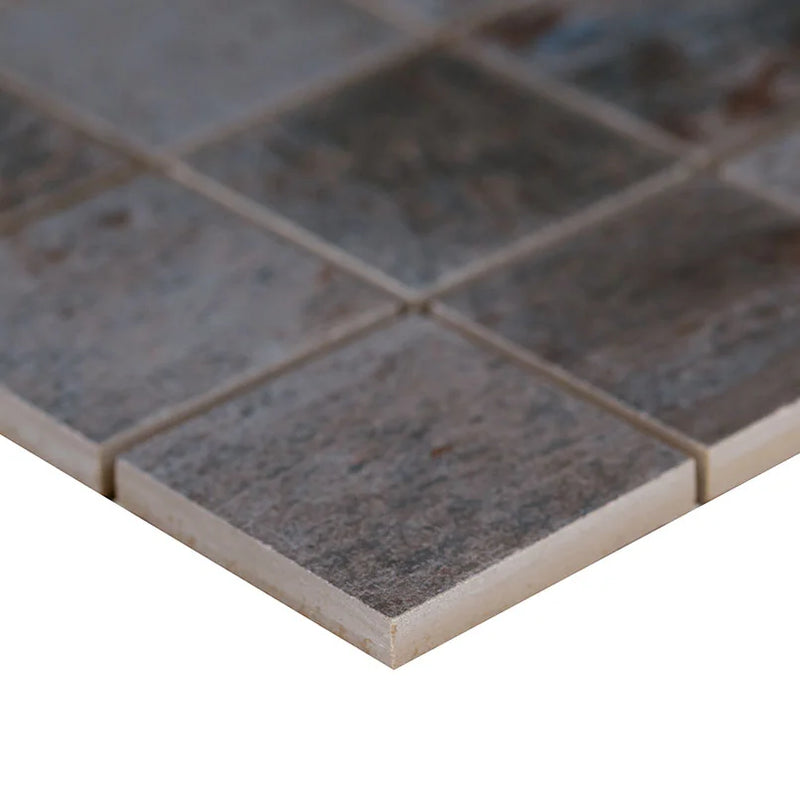 Oxide Iron 2x2 Matte Porcelain Concrete Look Mosaic Tile