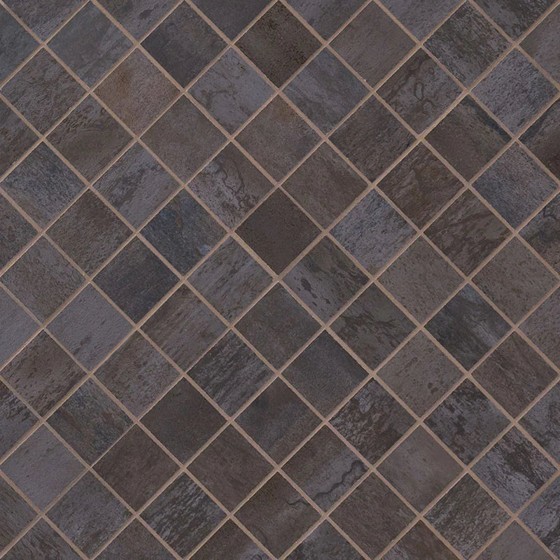Oxide Iron 2x2 Matte Porcelain Concrete Look Mosaic Tile