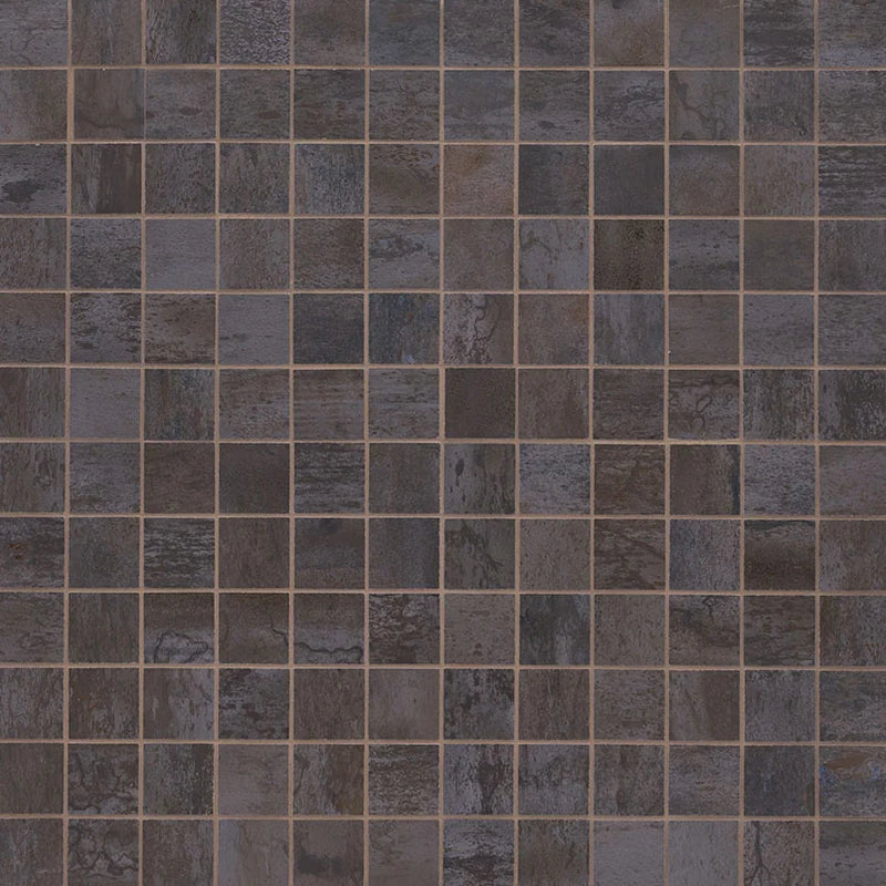 Oxide Iron 2x2 Matte Porcelain Concrete Look Mosaic Tile