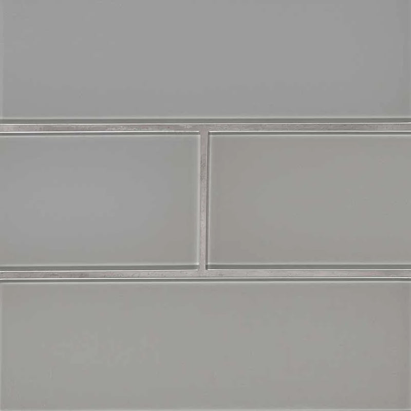 Oyster Gray 4x12 Glass Tile